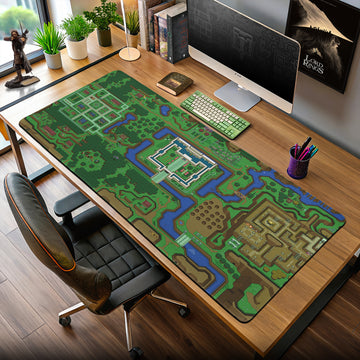 Zelda Hyrule Map Mouse Pad – Retro Gaming Desk Mat