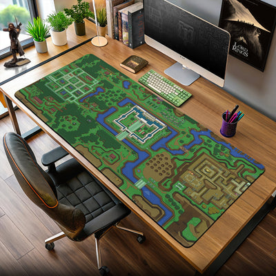 Zelda Hyrule Map Mouse Pad – Retro Gaming Desk Mat