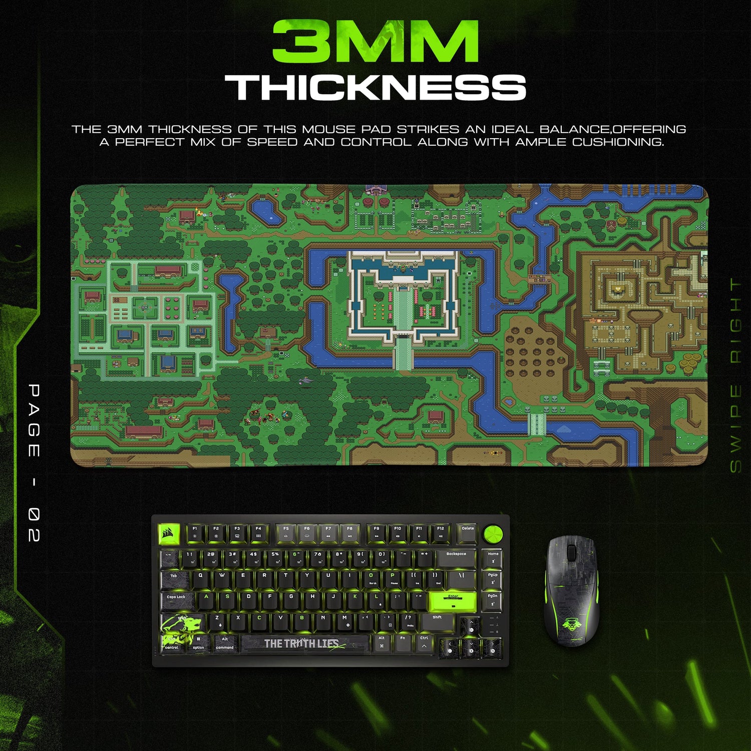 Zelda Hyrule Map Mouse Pad – Retro Gaming Desk Mat Padloom