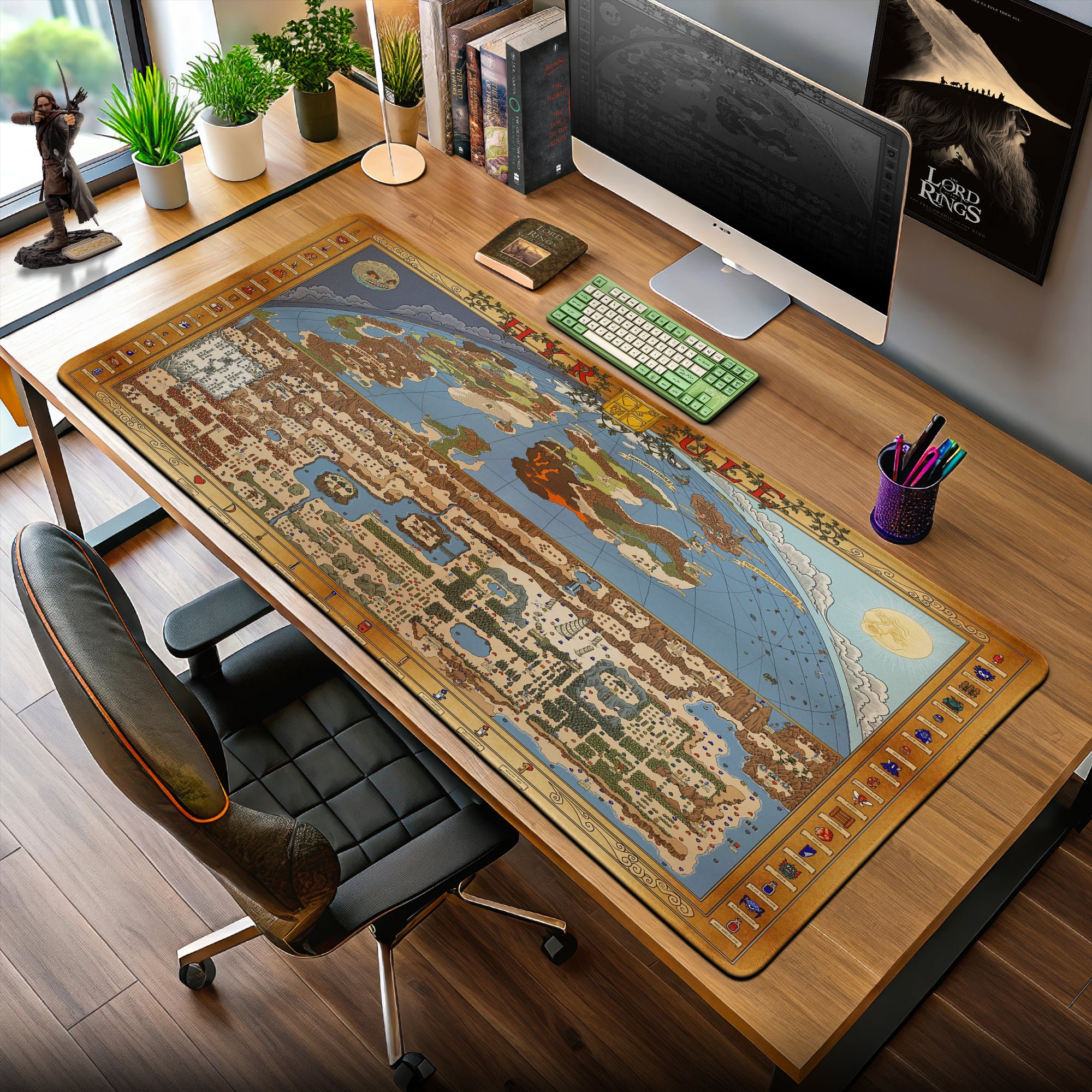 Zelda Hyrule Royal Map Mouse Pad – Fantasy Desk Mat