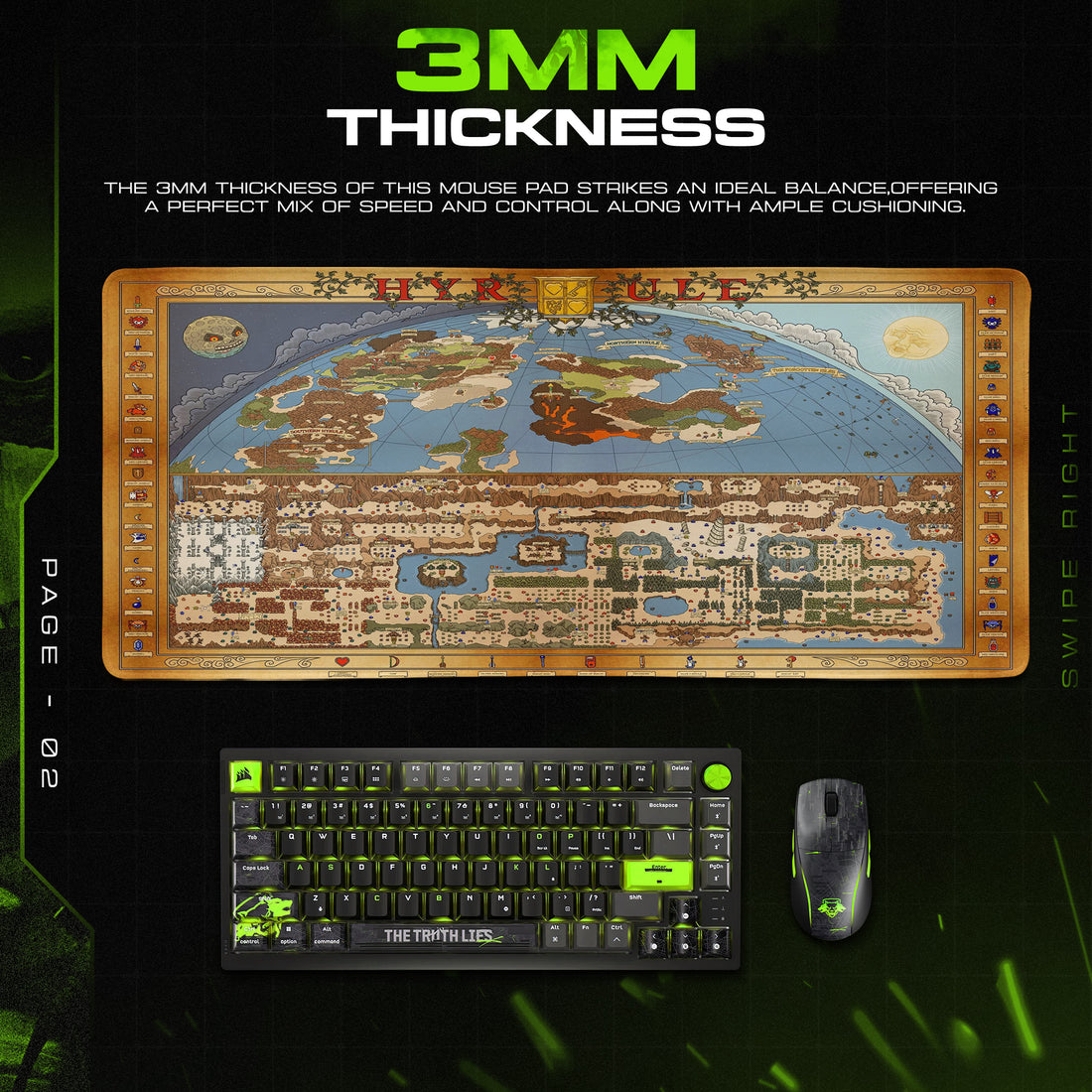 Zelda Hyrule Royal Map Mouse Pad – Fantasy Desk Mat