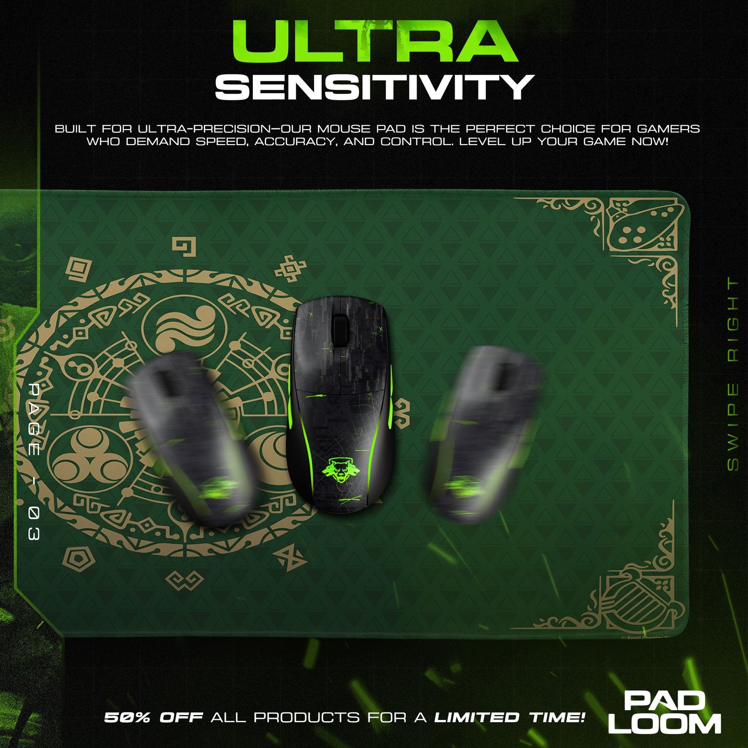 Zelda Hyrule Seal Mouse Pad, Game Gaming Desk Mat Padloom