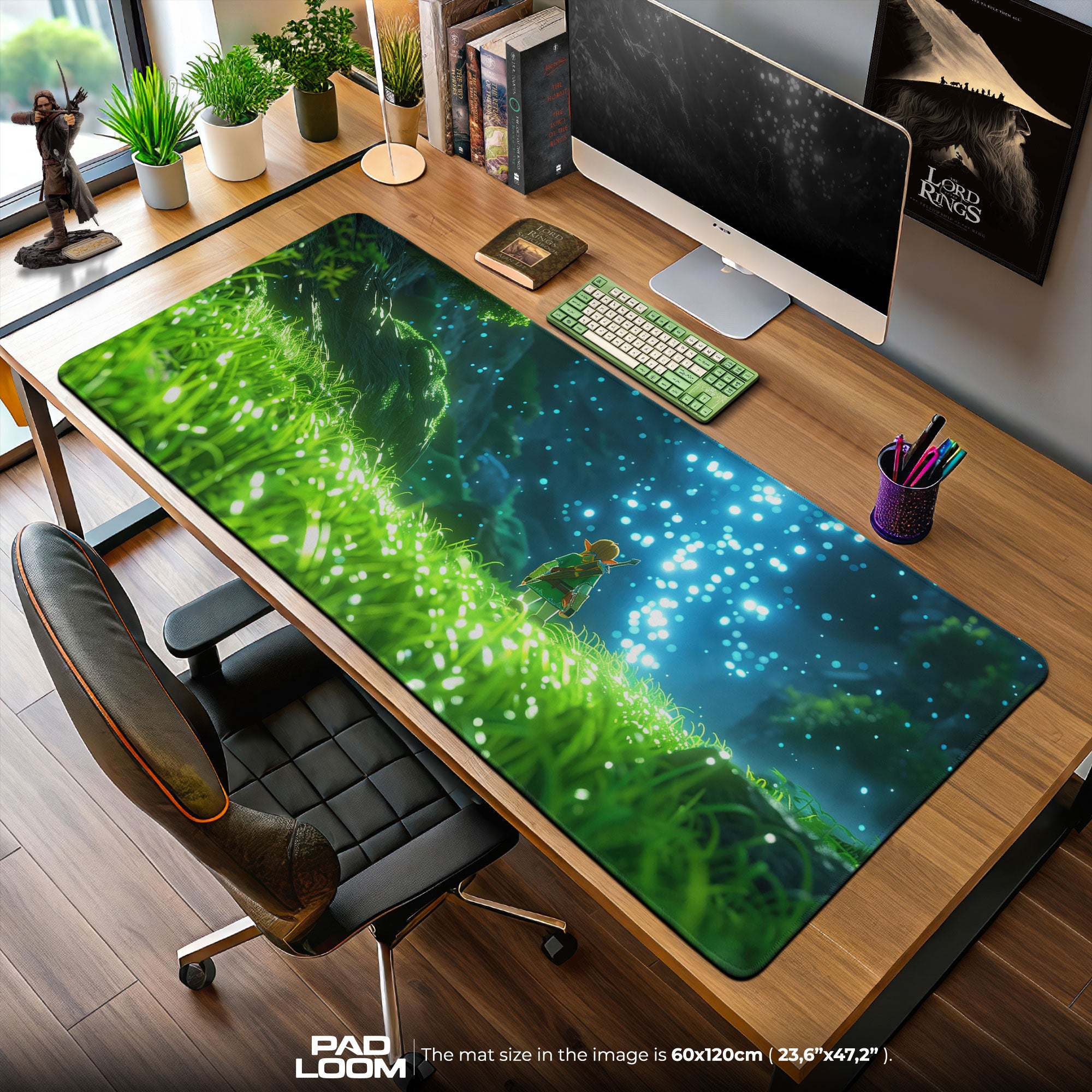 Zelda Link Forest Mouse Pad, Game Gamer Desk Mat