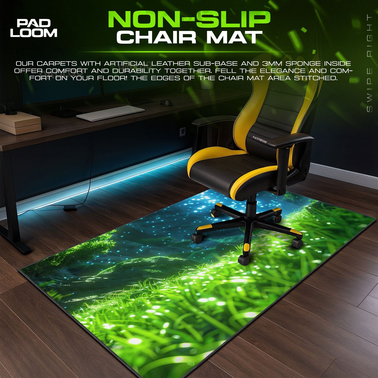 Zelda Link Forest Mouse Pad, Game Gamer Desk Mat Padloom