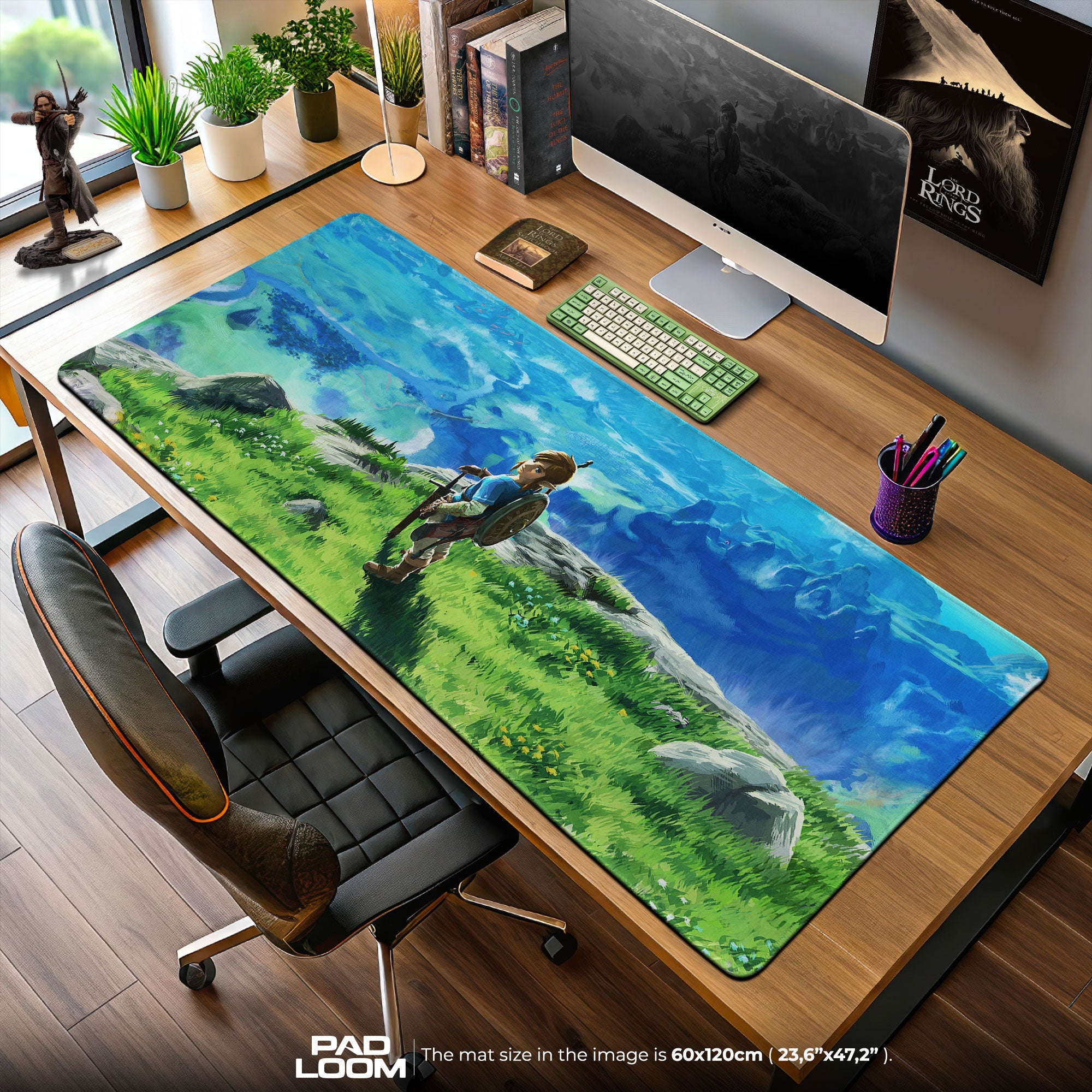 Zelda Link Horizon Mouse Pad, Game Gamer Desk Mat