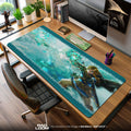 Zelda Link Power Surge Mouse Pad, Game Gamer Desk Mat Padloom