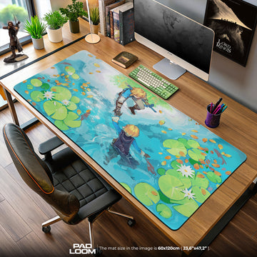 Zelda Link Reflection Mouse Pad, Game Gamer Desk Mat