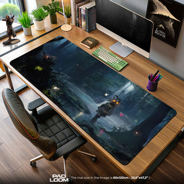 Zelda Majora’s Mask Forest Mouse Pad, Fantasy Game Desk Mat