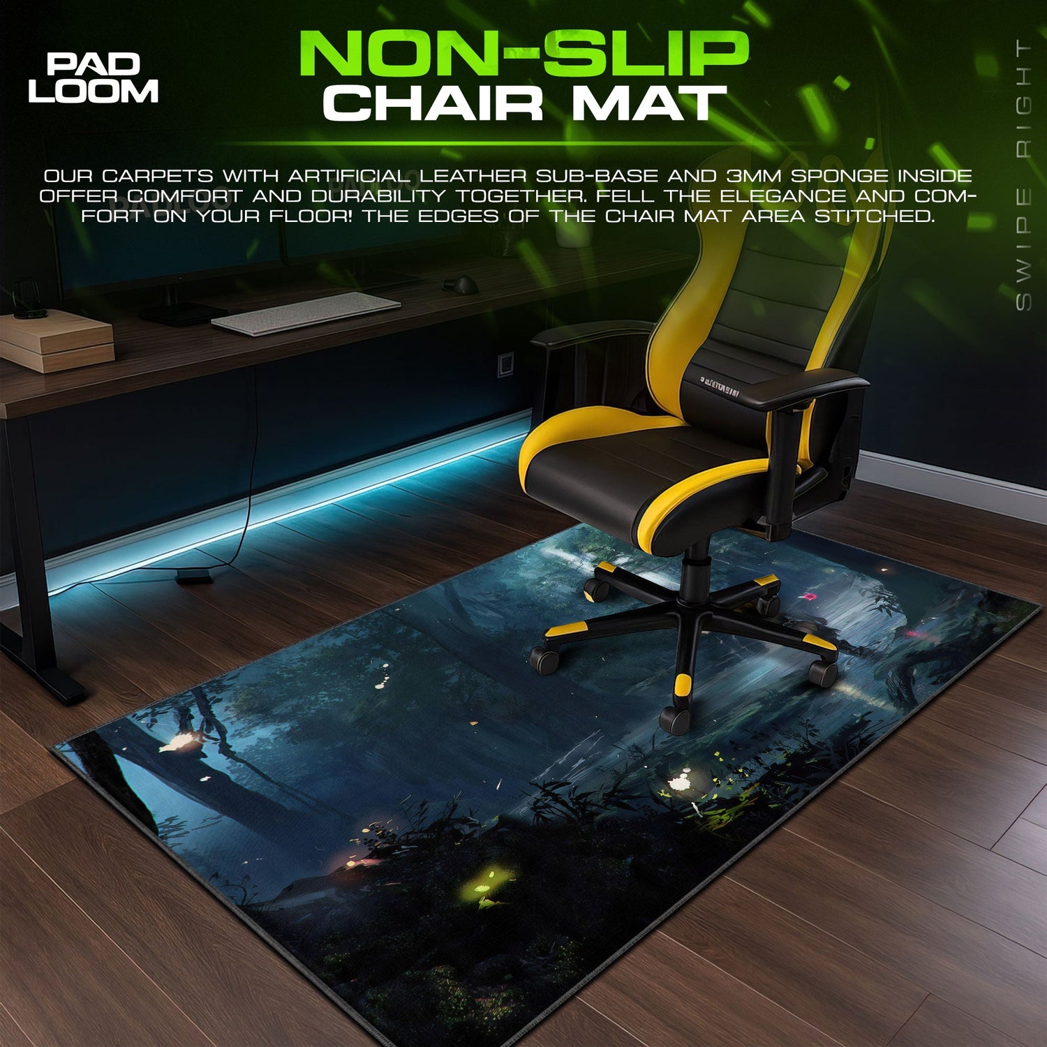 Zelda Majora’s Mask Forest Mouse Pad, Fantasy Game Desk Mat Padloom