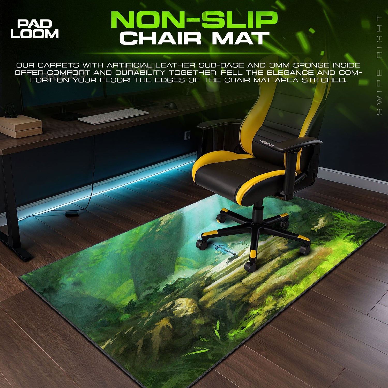 Zelda Master Sword Mouse Pad, Game Gamer Desk Mat Padloom