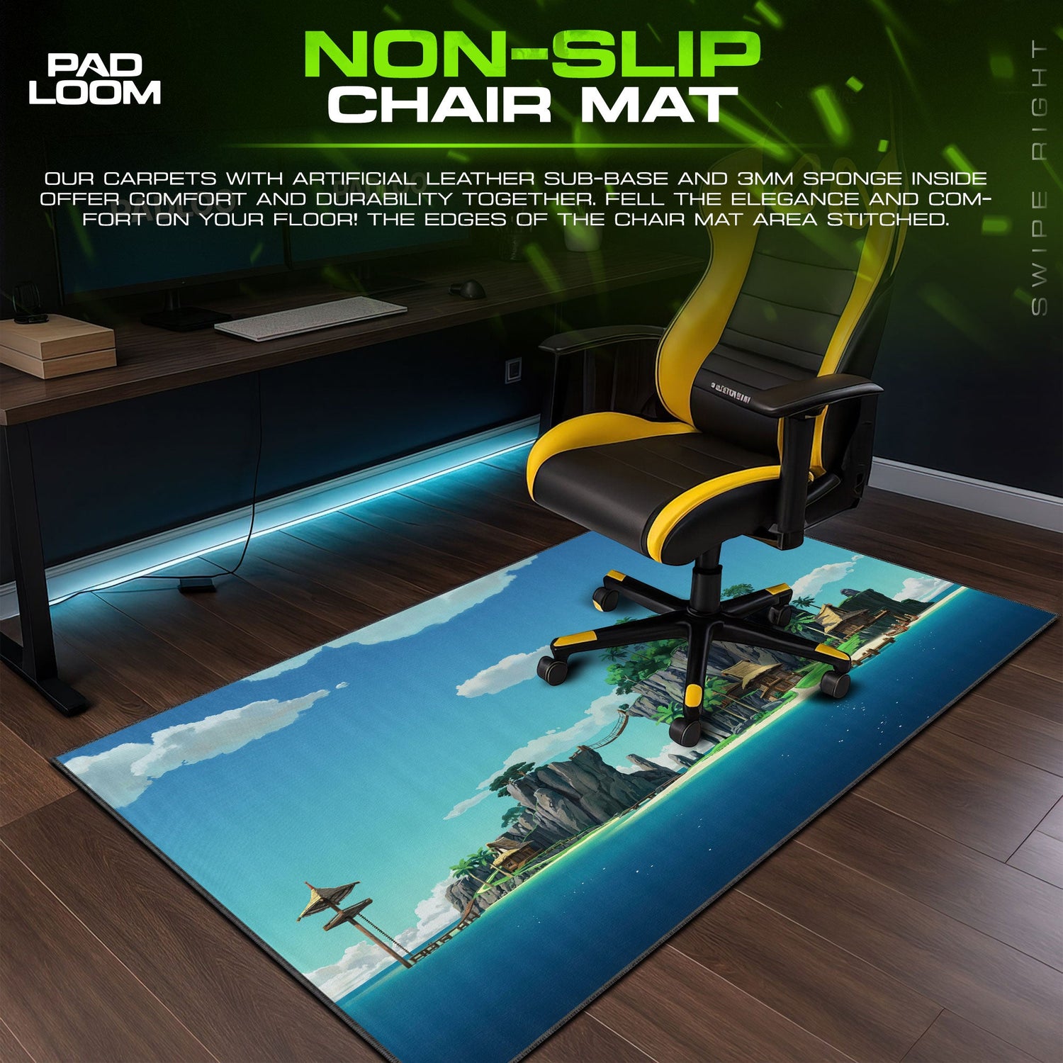 Zelda Outset Island Mouse Pad, Game Gaming Desk Mat Padloom