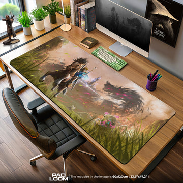 Zelda Shadow Beast Battle Mouse Pad, Fantasy Game Desk Mat