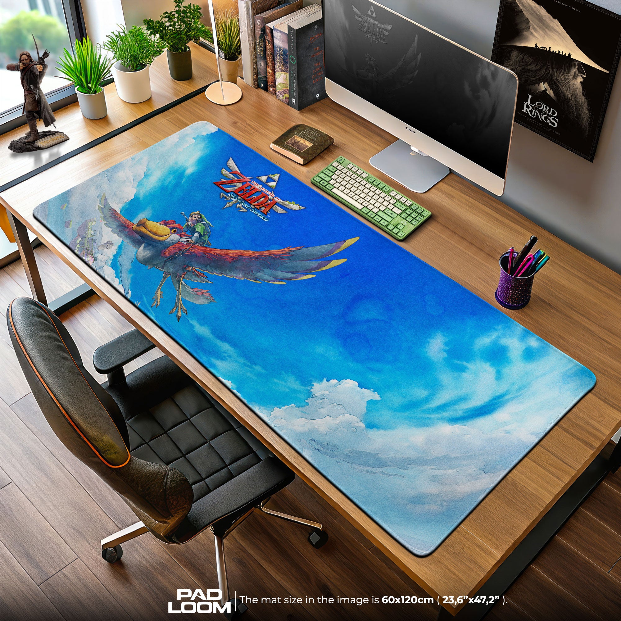 Zelda Skyward Flight Mouse Pad, Game Gamer Desk Mat