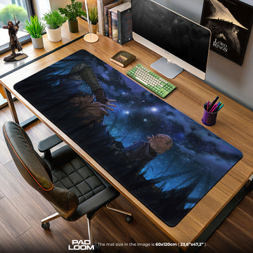Zelda Starry Night Mouse Pad, Fantasy Game Desk Mat