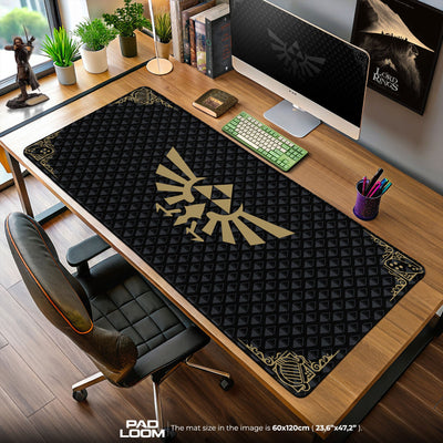 Zelda Triforce Crest Mouse Pad, Game Gaming Desk Mat