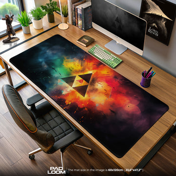 Zelda Triforce Emblem Mouse Pad, Game Gamer Desk Mat