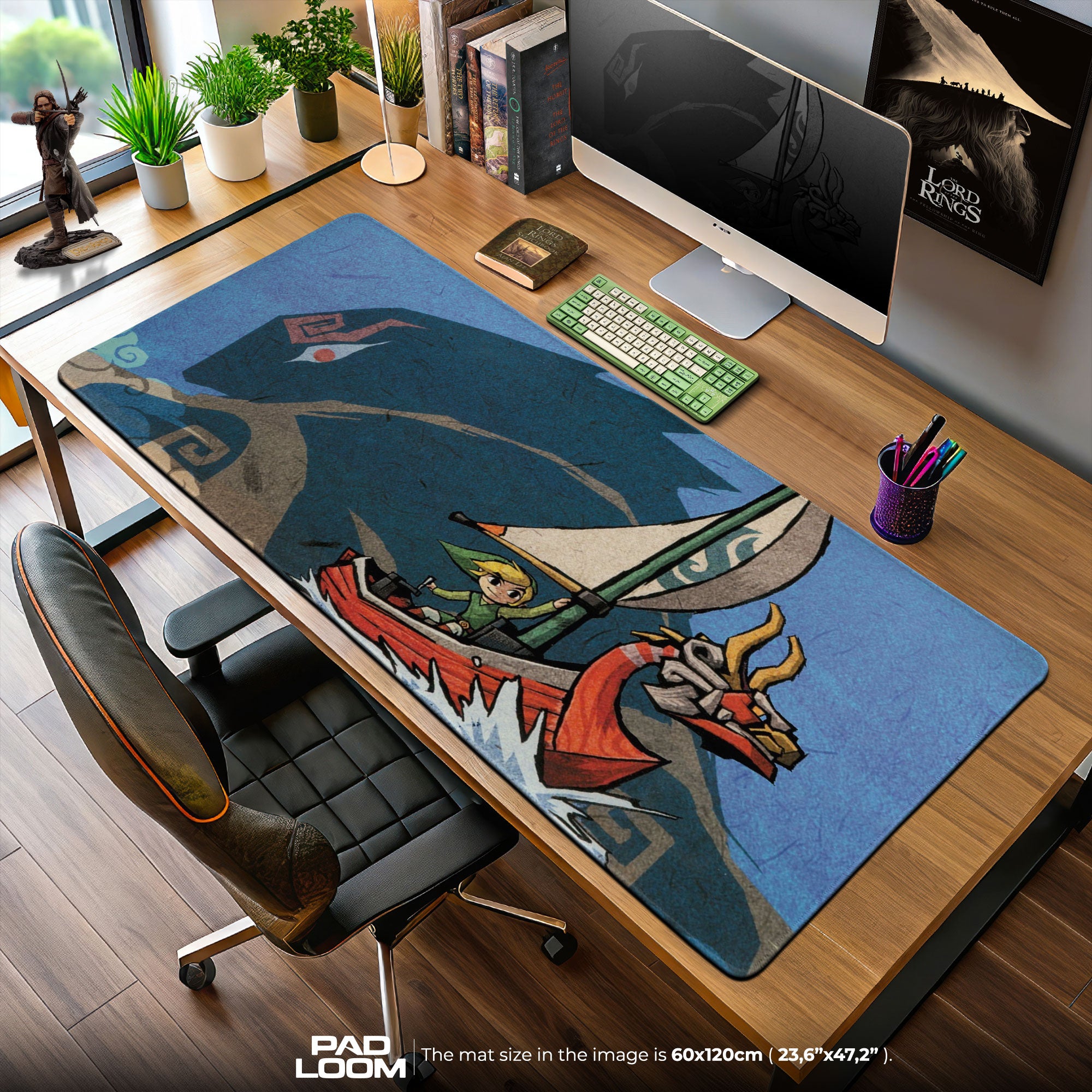 Zelda Wind Waker Sail Mouse Pad, Game Gamer Desk Mat