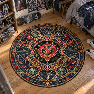 Zeon Medallion Round Rug - Gundam Chair Mat