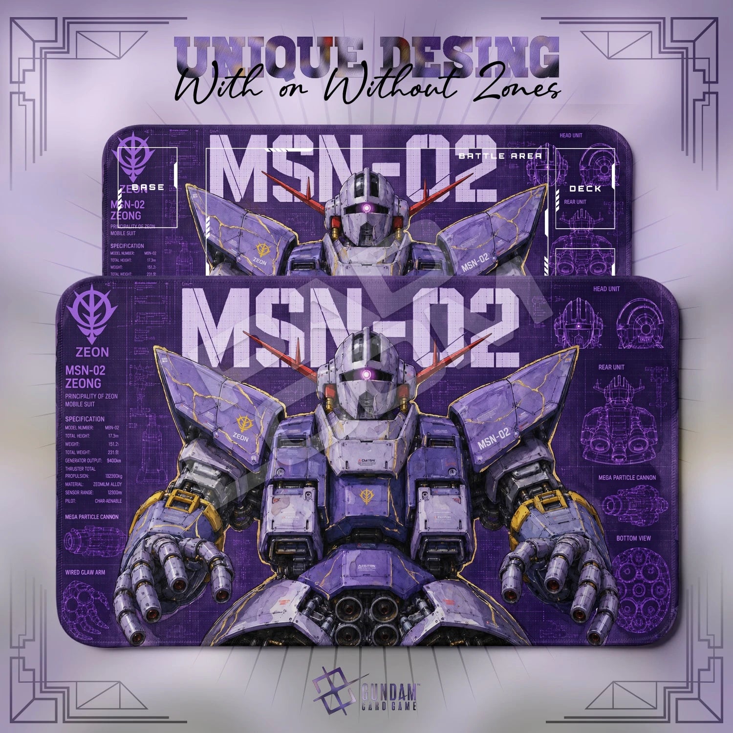 Zeong MSN-02 Playmat - Gundam TCG Card Game Mat