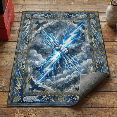 Zeus Thunderbolt Rug — Greek Mythology Area Rug