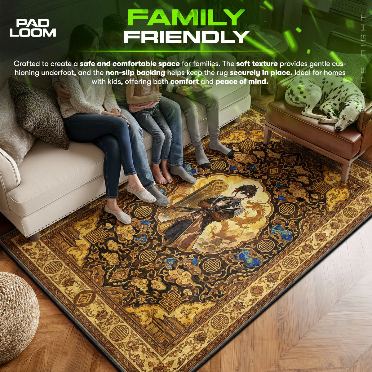 Zhongli Geo Lord Rug - Genshin Impact Chair Mat