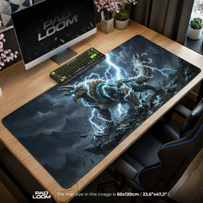 Zinogre Thunder Fang Mouse Pad - Monster Hunter Desk Mat