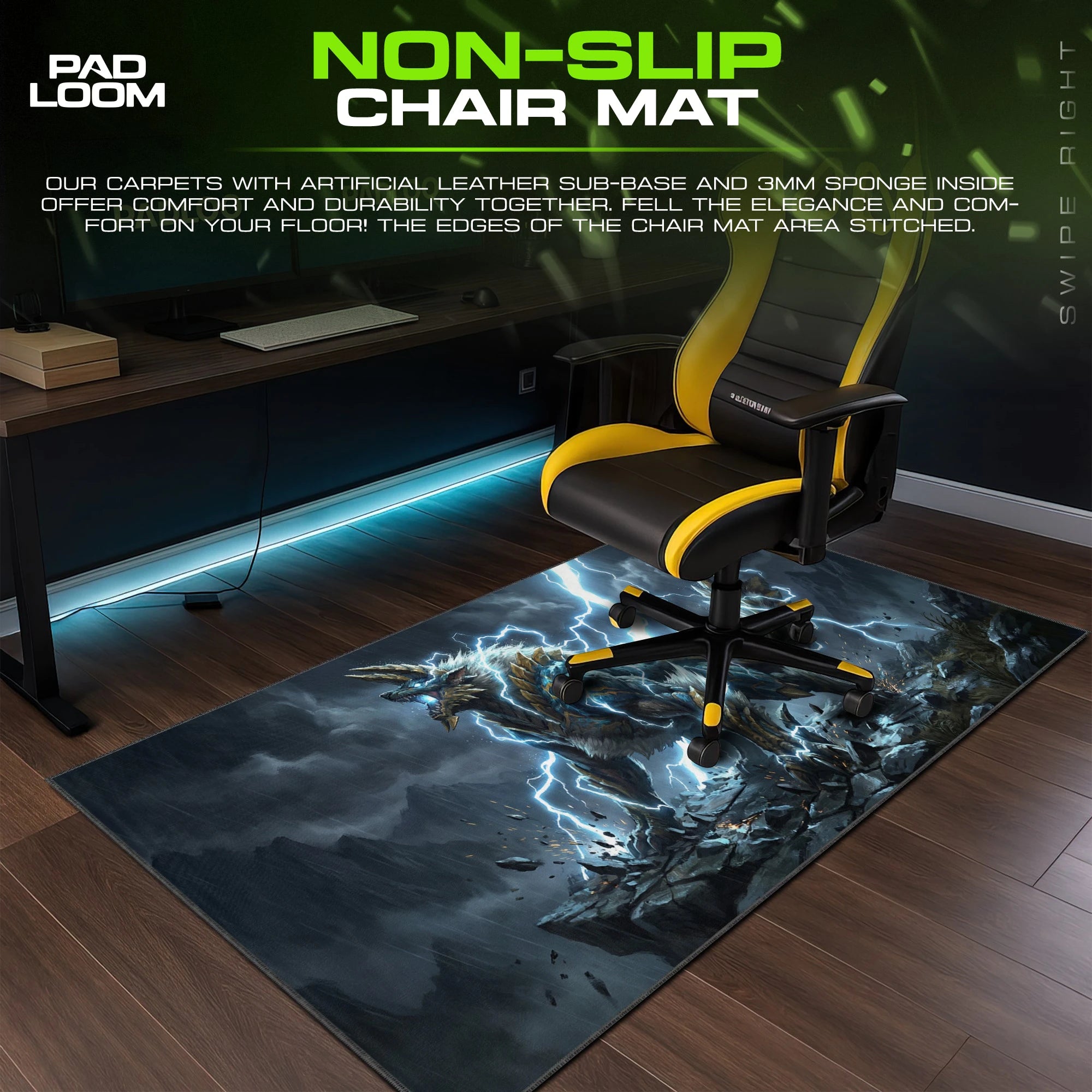 Zinogre Thunder Fang Mouse Pad - Monster Hunter Desk Mat