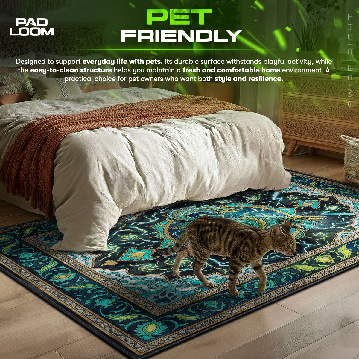 Zinogre Thunder Howl Rug - Monster Hunter Chair Mat