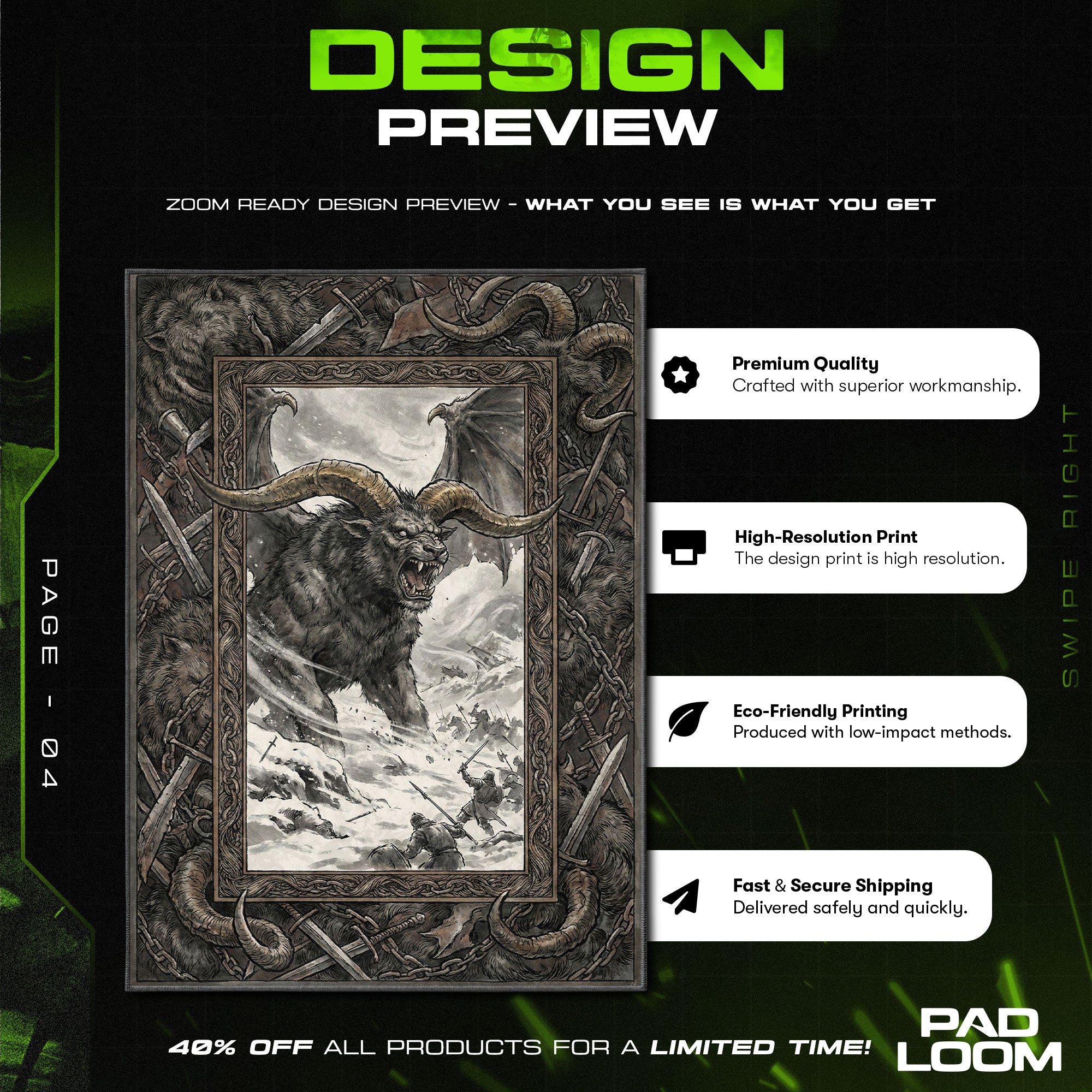 Chair character design printed on rug