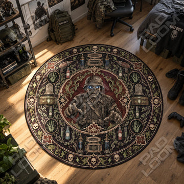 Zombie Reaching Round Rug - Call of Duty Chair Mat