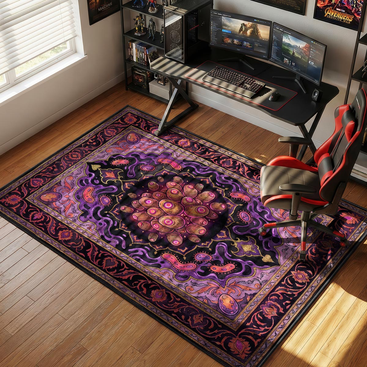 Zurk Swarm Infestation Stray Chair rug — main product view